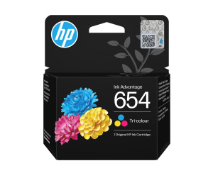 HP 654 Cartouche d’encre authentique économique Trois couleurs
