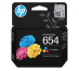 HP 654 Cartouche d’encre authentique économique Trois couleurs