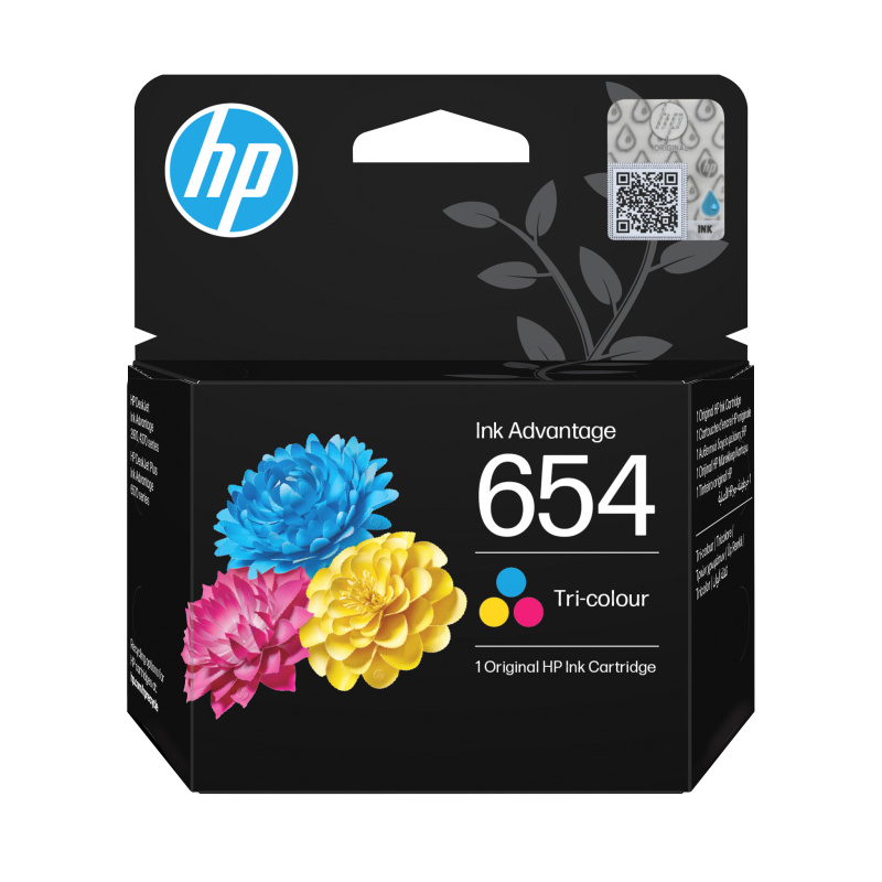 HP 654 Cartouche d’encre authentique économique Trois couleurs