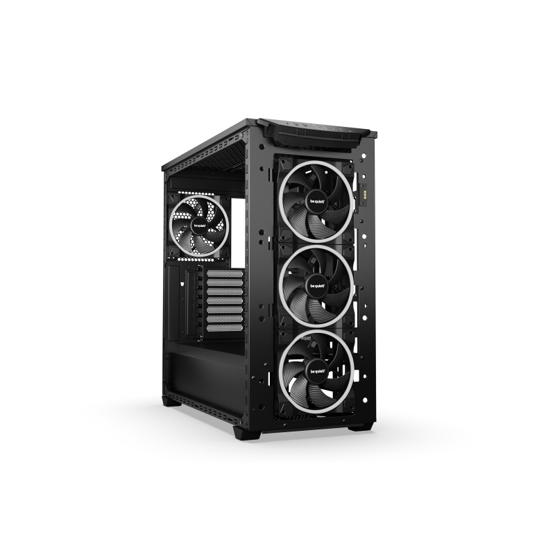 be quiet! Shadow Base 800 Noir | Boîtier PC ARGB vitré, Mini ITX / Micro ATX / ATX / E-ATX, 4 ventilateurs Light Wings PWM 140 mm