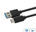 Microconnect USB3.2CA1 câble USB USB 3.2 Gen 2 (3.1 Gen 2) 1 m USB A USB C Noir