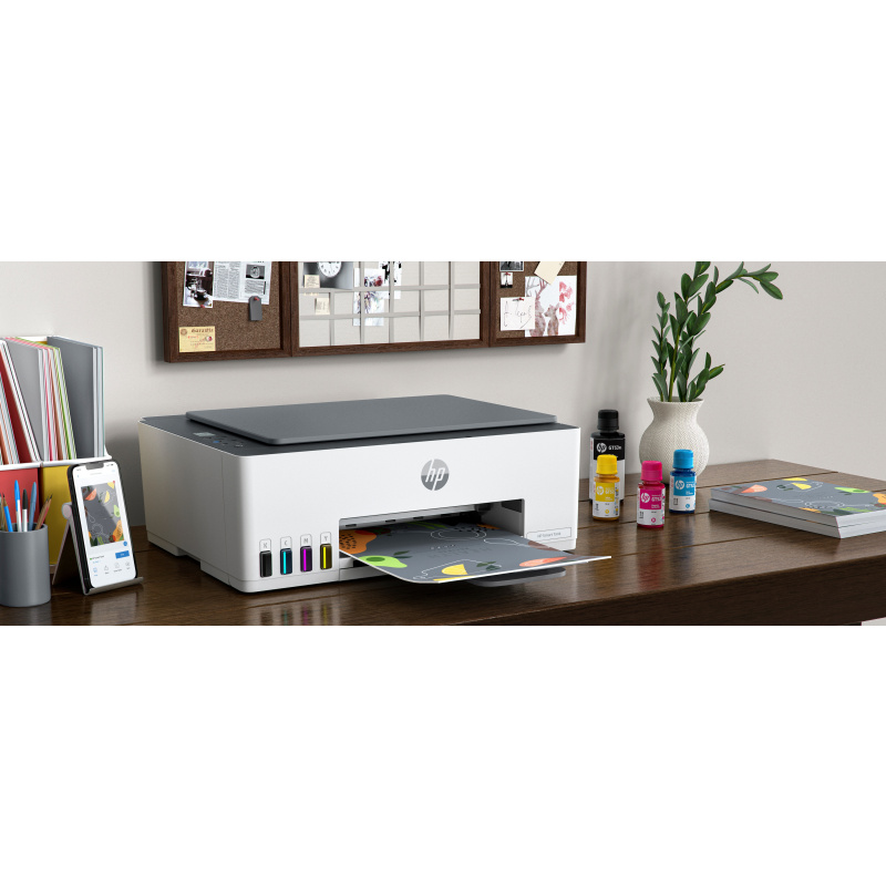 HP Smart Tank Imprimante Tout-en-un 580, Home and home office, Print, copy, scan, Wireless; High-volume printer tank; Print from phone or tablet; Scan to PDF