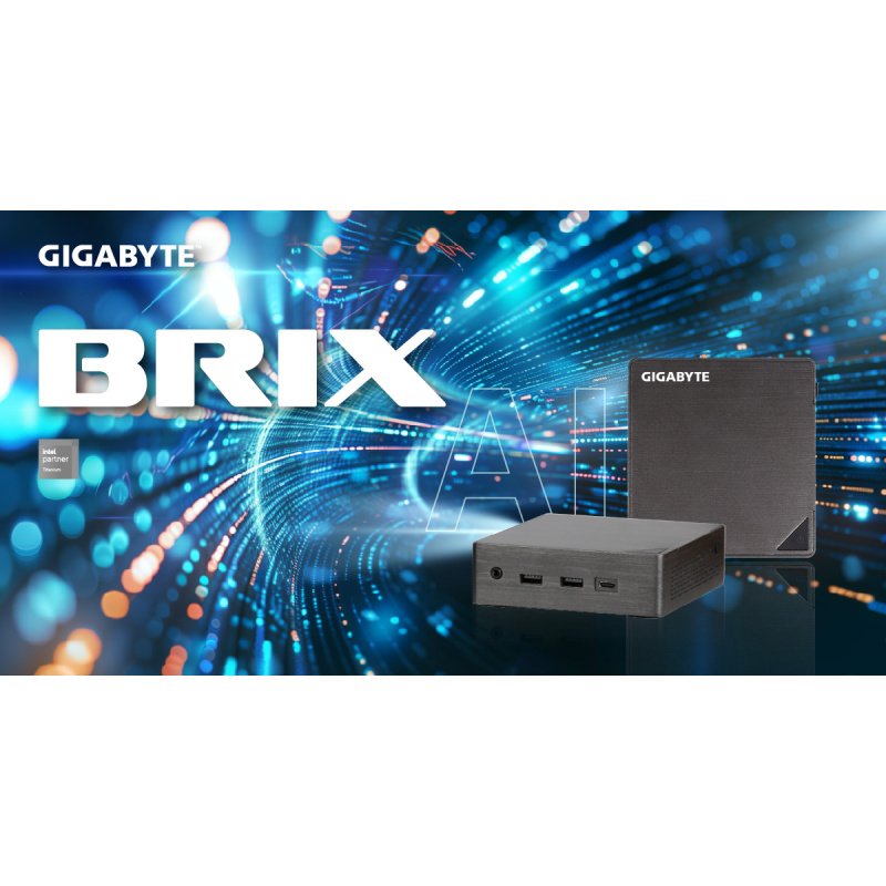 GIGABYTE BRIX Core Ultra 7 255H 2xDDR5 SO-DIMM 2HDMI 2USBC 0,46L mini PC