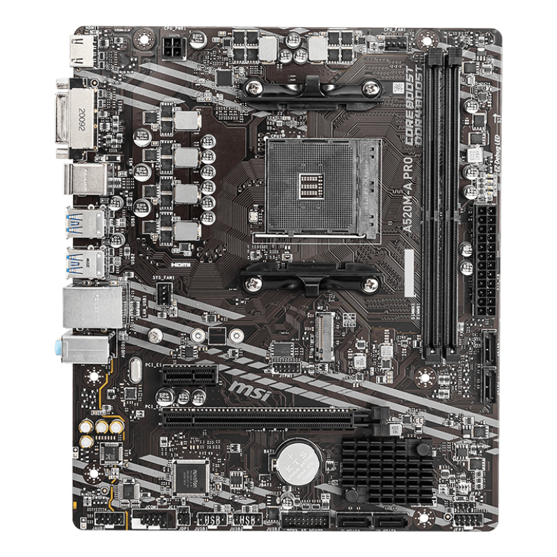 MSI A520M-A PRO carte mère AMD A520 Emplacement AM4 micro ATX