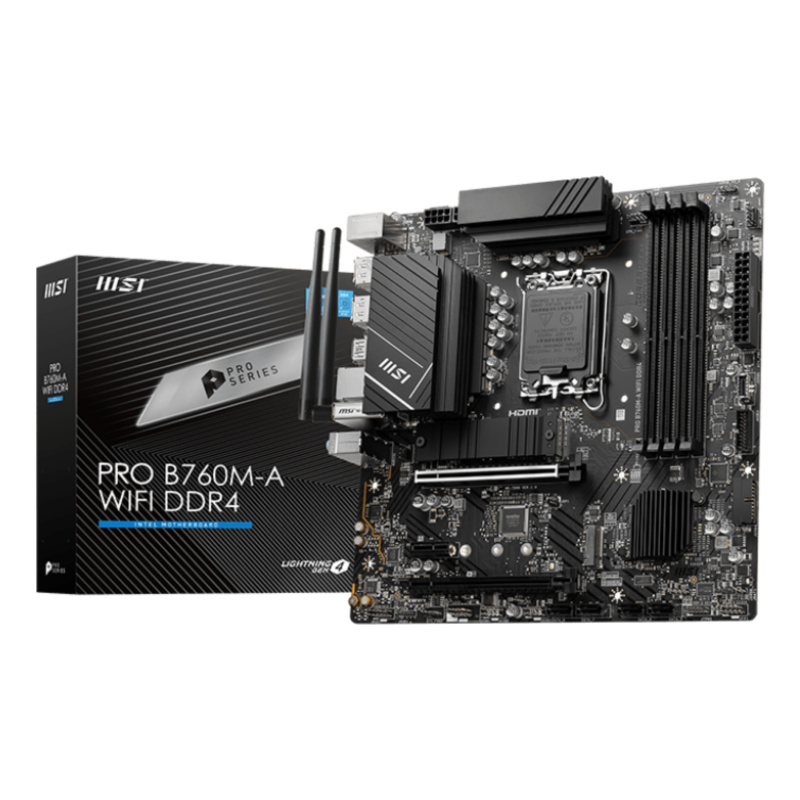 MSI PRO B760M-A WIFI DDR4 carte mère Intel B760 LGA 1700 micro ATX
