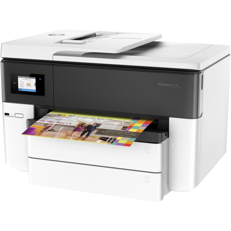 HP OfficeJet Pro 7740 Sans fil All-in-One Couleur Imprimante, Impression recto-verso; copieur, scanner