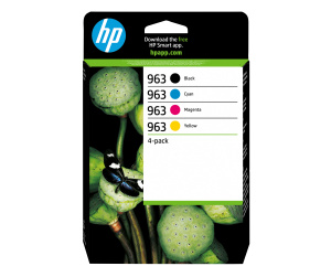 HP 963 Pack de 4 cartouches d'encre Noir/Cyan/Magenta/Jaune authentiques