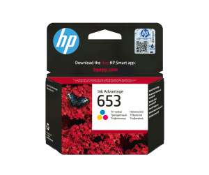 HP Cartouche d’encre Ink Advantage trois couleurs 653 authentique