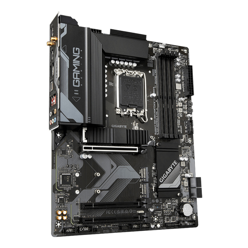 GIGABYTE B760 GAMING X AX Carte Mère - Compatible avec les processeurs Intel Core 14e génération, VRM numérique 8+1+1 phases, jusqu'à 7600MHz DDR5 (OC), 3x PCIe 4.0 M.2, Wi-Fi 6E, 2.5GbE LAN, USB 3.2 Gen 2