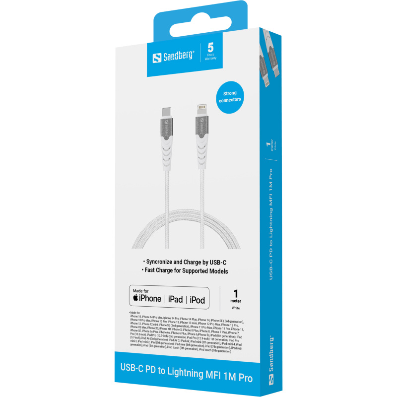 Sandberg USB-C PD to Lightning MFI 1M
