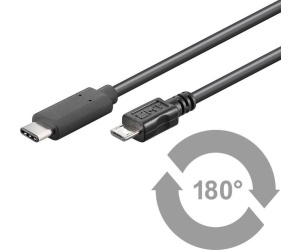 Microconnect USB3.1CAMIB1 câble USB USB 2.0 1 m USB C Micro-USB B Noir