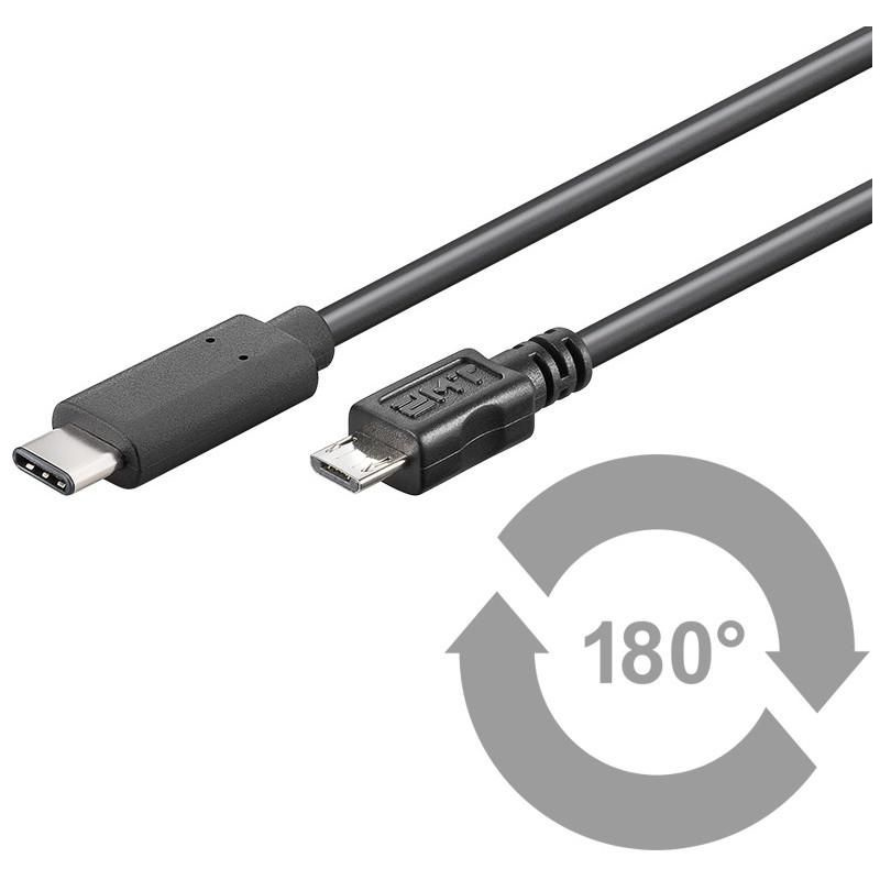 Microconnect USB3.1CAMIB1 câble USB USB 2.0 1 m USB C Micro-USB B Noir