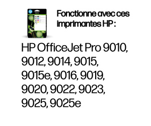 HP 963 Pack de 4 cartouches d'encre Noir/Cyan/Magenta/Jaune authentiques