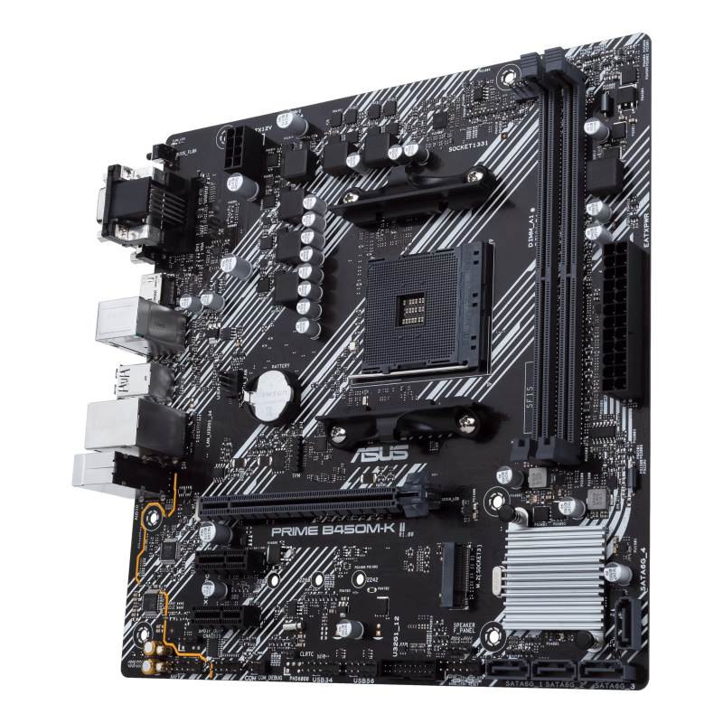 ASUS Prime B450M-K II AMD B450 Emplacement AM4 micro ATX