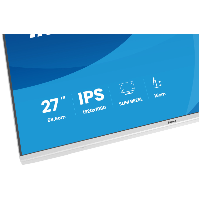 iiyama ProLite XB2797HSU-W1 écran plat de PC 68,6 cm (27") 1920 x 1080 pixels Full HD LED Blanc