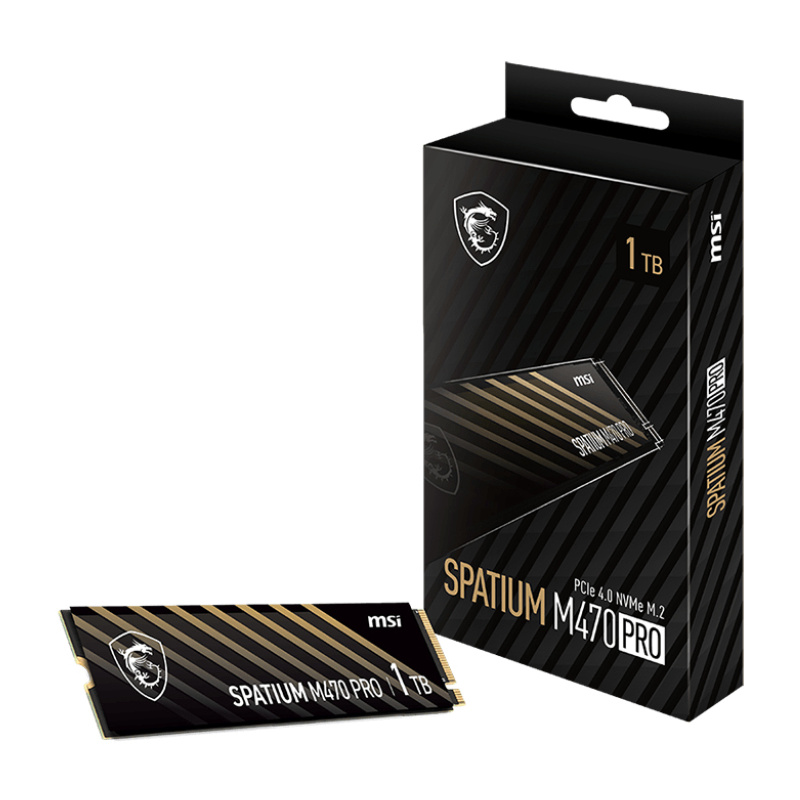 MSI Spatium M470 PRO PCIe 4.0 NVMe M.2 1TB 1 To PCI Express 4.0 3D NAND