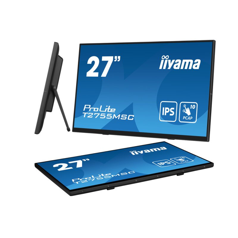 iiyama ProLite T2755MSC-B1 écran plat de PC 68,6 cm (27") 1920 x 1080 pixels Full HD LED Écran tactile Dessus de table Noir