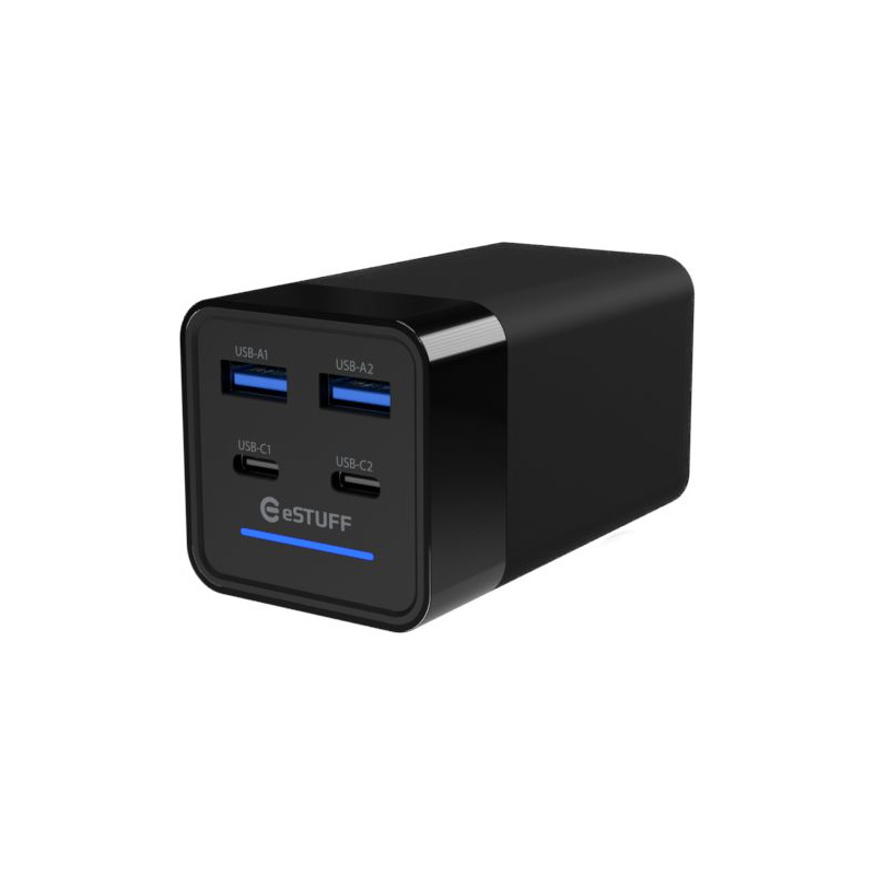 eSTUFF ES635201 chargeur d'appareils mobiles Ordinateur portable, Smartphone, Tablette, Universel Noir Secteur Intérieure