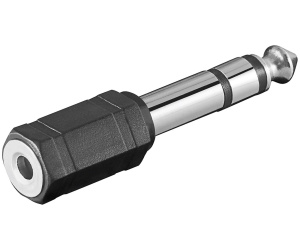 Microconnect AUDANR changeur de genre de câble 6.3mm 3.5mm Noir