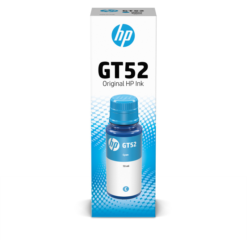 HP Bouteille d'encre cyan GT52authentique