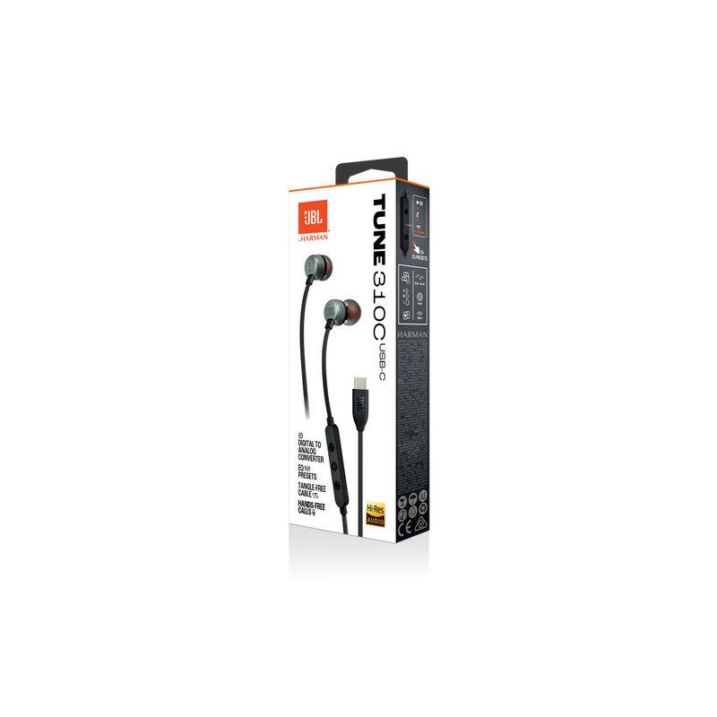 JBL Tune 310C Casque Avec fil Ecouteurs Appels/Musique USB Type-C Noir