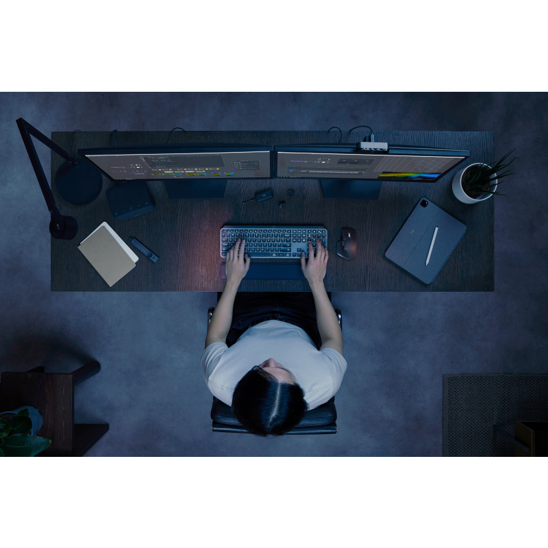 Logitech MX Keys S Combo clavier Souris incluse Bureau RF sans fil + Bluetooth AZERTY Belge Graphite