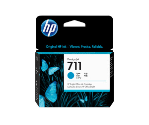 HP 711 cartouche d'encre DesignJet cyan, 29 ml