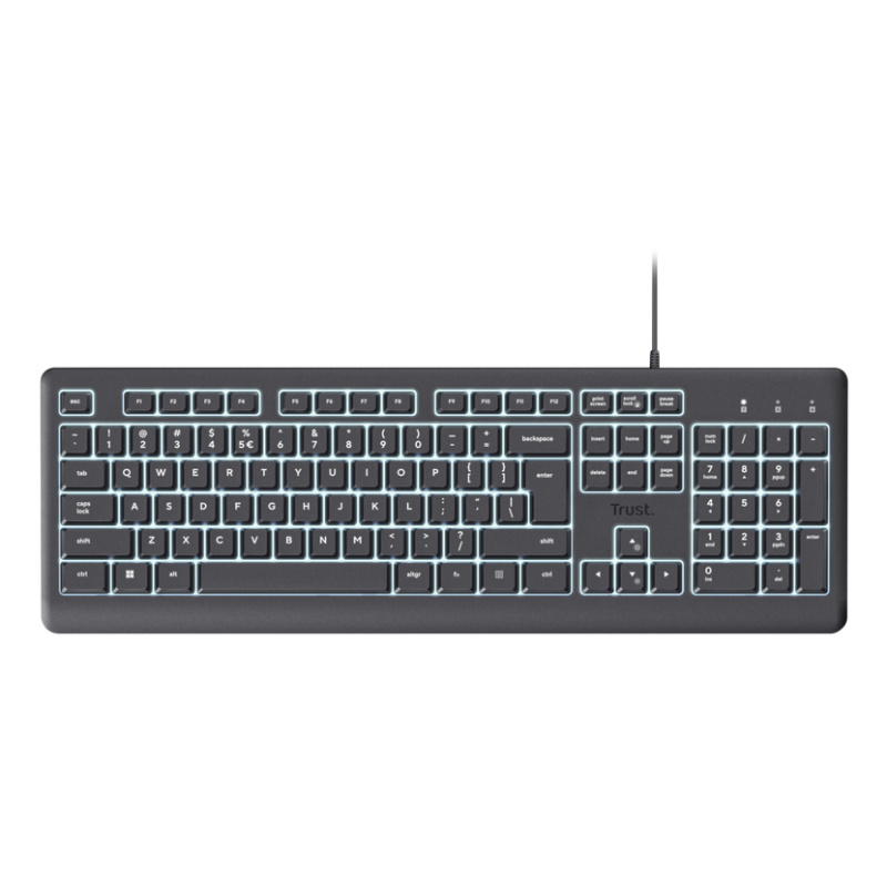 Trust Primo Beleuchtete clavier maison/bureau USB AZERTY Français Noir