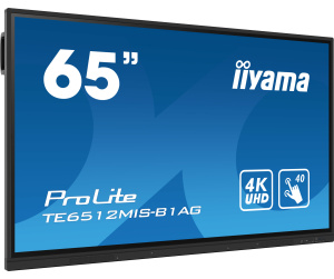 iiyama TE6512MIS-B1AG Écran d'affichage dynamique Écran plat interactif 165,1 cm (65") LCD Wifi 400 cd/m² 4K Ultra HD Noir Écran tactile Intégré dans le processeur Android 11 24/7