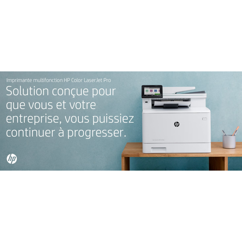HP Color LaserJet Pro Imprimante multifonction M479dw, Couleur, Imprimante pour Impression, copie, numérisation, e-mail, Impression recto-verso; Numérisation vers e-mail/PDF; Chargeur automatique de documents de 50 feuilles