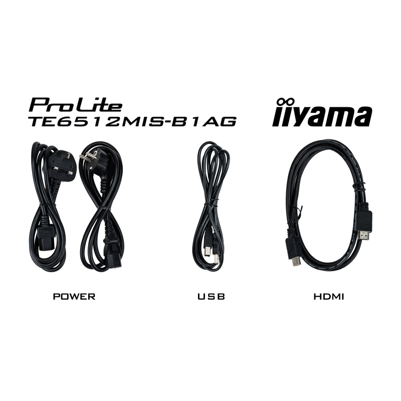 iiyama TE6512MIS-B1AG Écran d'affichage dynamique Écran plat interactif 165,1 cm (65") LCD Wifi 400 cd/m² 4K Ultra HD Noir Écran tactile Intégré dans le processeur Android 11 24/7