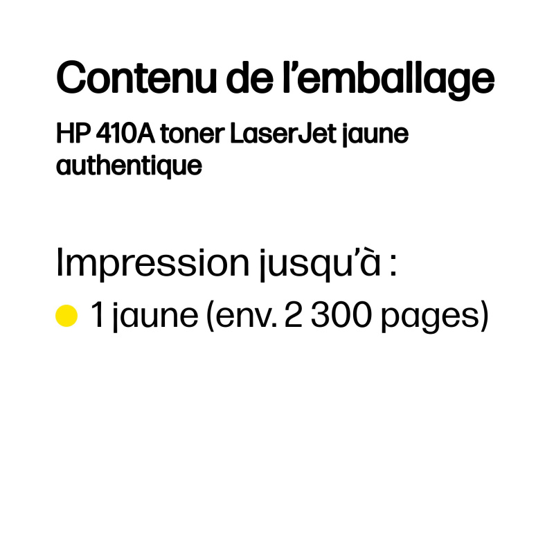 HP 410A toner LaserJet jaune authentique