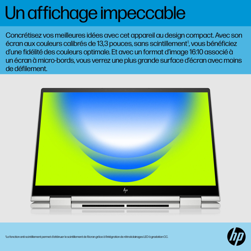 HP ENVY x360 13-bf0012nf Intel® Core™ i7 i7-1250U Hybride (2-en-1) 33,8 cm (13.3") Écran tactile 2.8K 16 Go LPDDR4x-SDRAM 512 Go SSD Wi-Fi 6E (802.11ax) Windows 11 Home Bleu