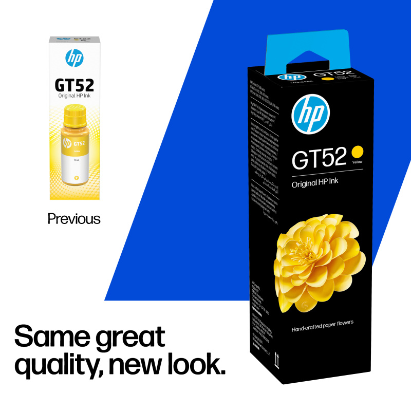 HP Bouteille d'encre jaune GT52 authentique