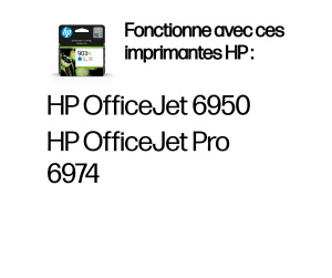 HP 903XL Cartouche d’encre cyan grande capacité authentique