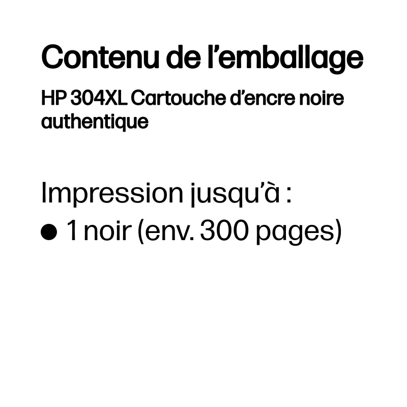 HP 304XL Cartouche d’encre noire authentique