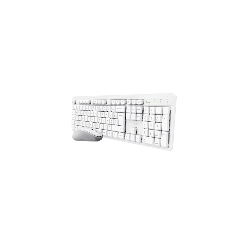 Trust Ody II Wireless clavier Souris incluse maison/bureau RF sans fil AZERTY Français Blanc