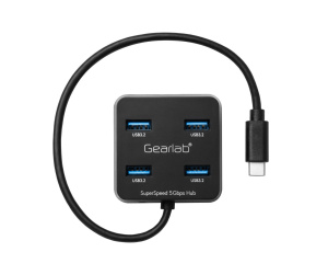 eSTUFF GLB235402 hub & concentrateur USB 3.2 Gen 1 (3.1 Gen 1) Type-C 5000 Mbit/s Noir