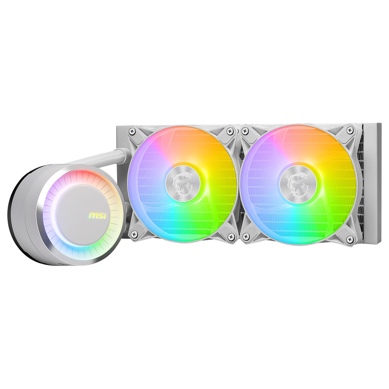 MSI MAG CORELIQUID E240 WHITE système de refroidissement d’ordinateur Carte-mère, Processeur Kit de refroidissement du liquide 12 cm Blanc