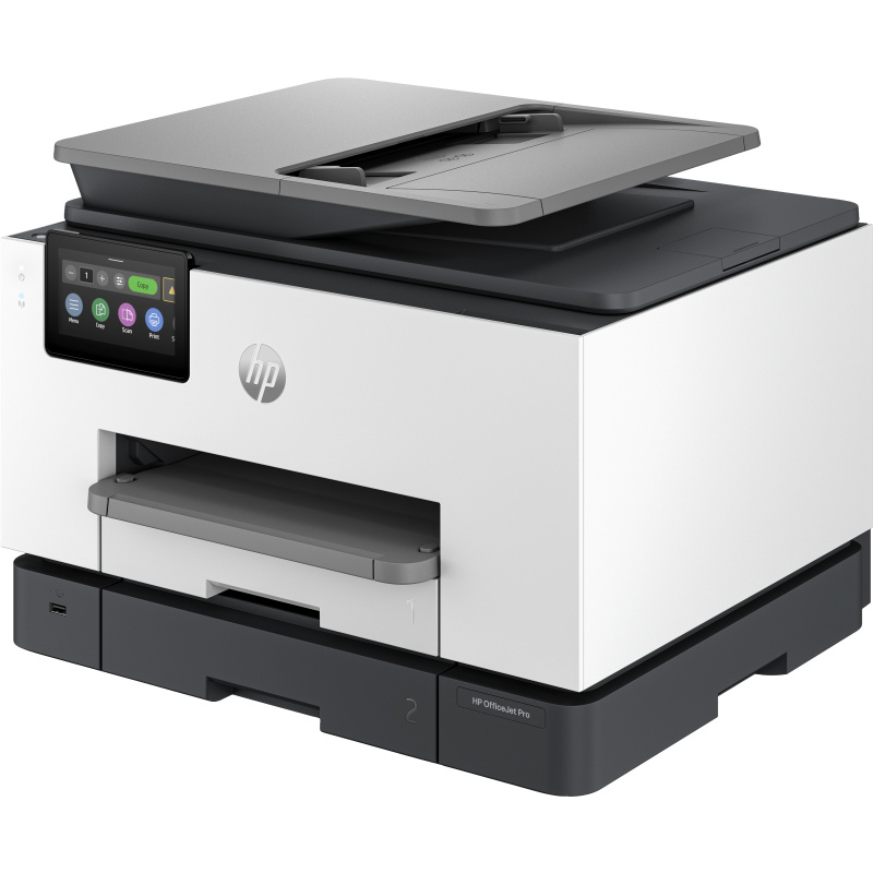 HP OfficeJet Pro 9130 All-in-One Printer, Couleur, Imprimante pour Petites/moyennes entreprises, Impression, copie, scan, fax, Wireless; Automatic document feeder; Two-sided printing; Two-sided scanning; Fax; Front USB flash drive port; Touchscreen