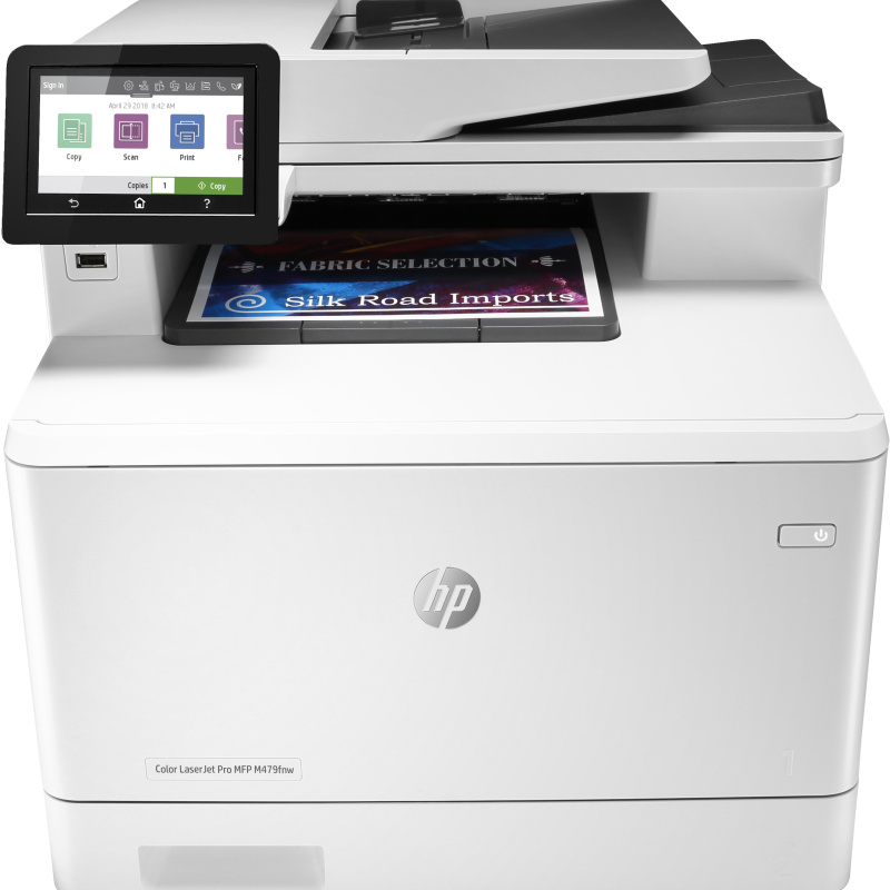 HP Color LaserJet Pro Imprimante multifonction M479fnw, Impression, copie, numérisation, télécopie, e-mail, Numérisation vers e-mail/PDF; Chargeur automatique de documents déroulé de 50 feuilles