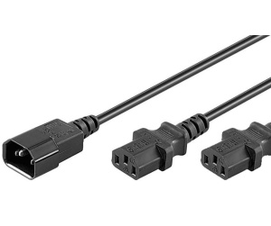 Microconnect PE061312 câble électrique Noir 1,2 m Coupleur C14 Coupleur 2 x C13