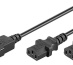 Microconnect PE061312 câble électrique Noir 1,2 m Coupleur C14 Coupleur 2 x C13