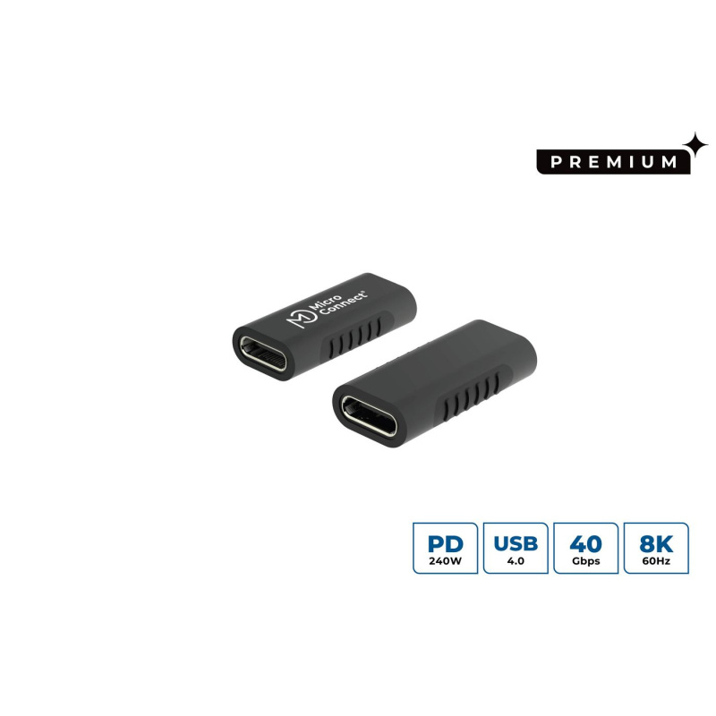 Microconnect USB3.2CFFA changeur de genre de câble USB C Noir