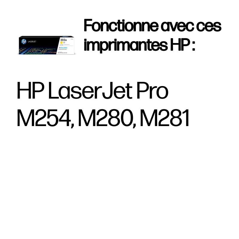HP Cartouche de toner jaune authentique 203A pour LaserJet