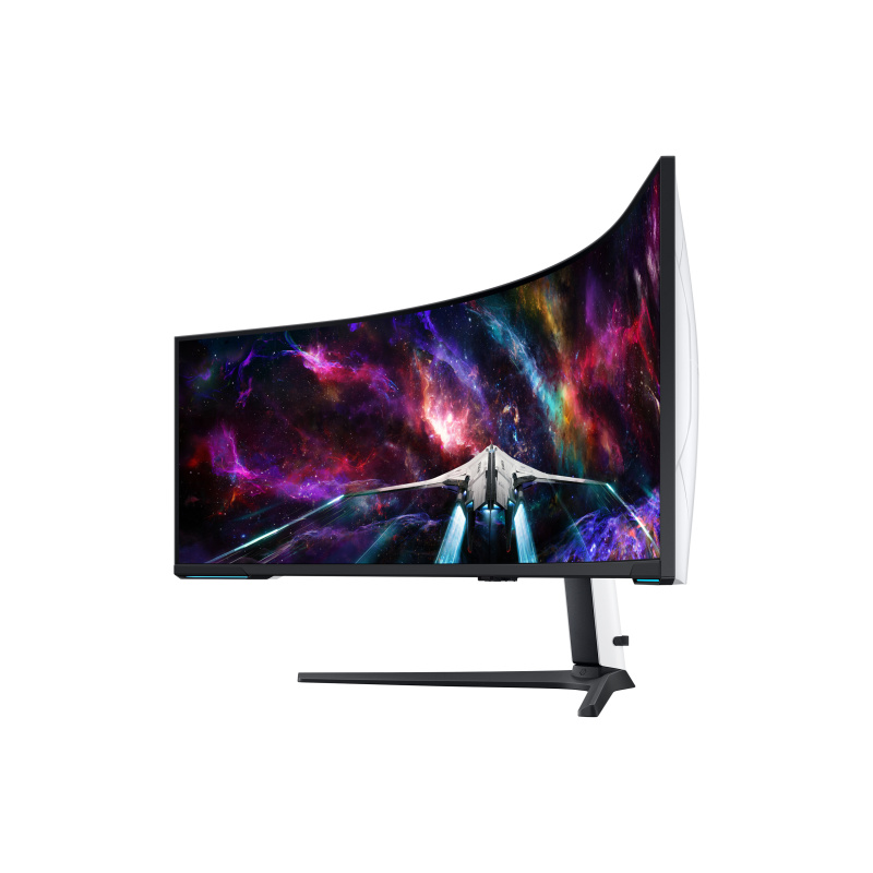 Samsung G95NC LED display 144,8 cm (57") 7680 x 2160 pixels Dual UHD Noir, Blanc