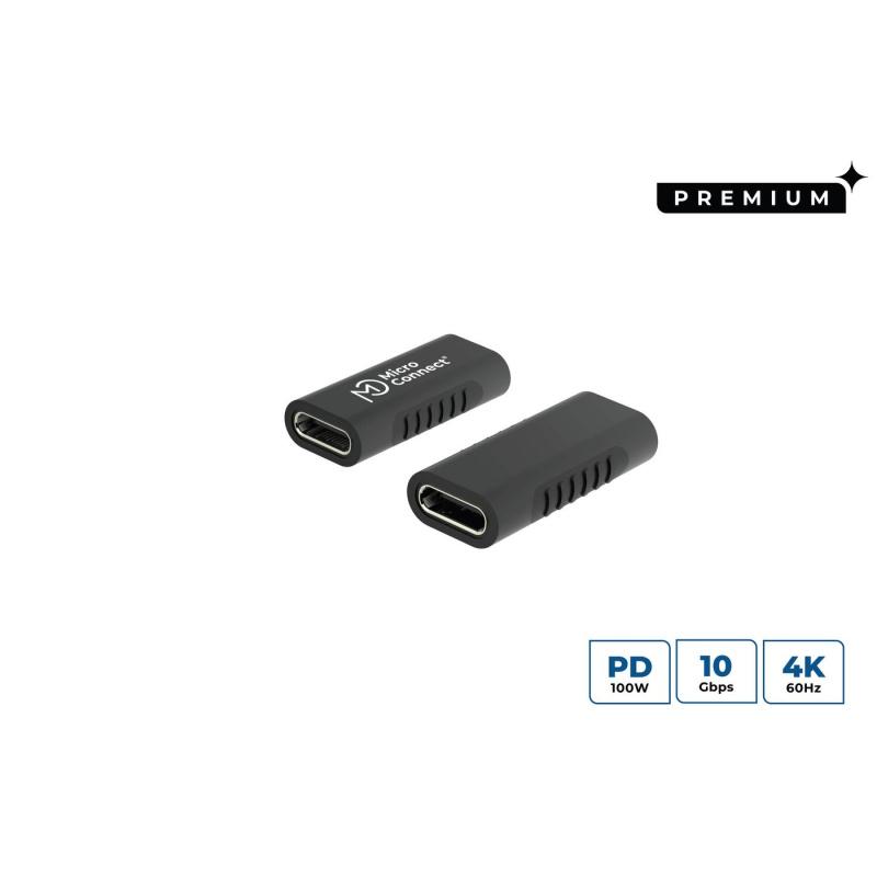 Microconnect USB3.2CFFA changeur de genre de câble USB C Noir