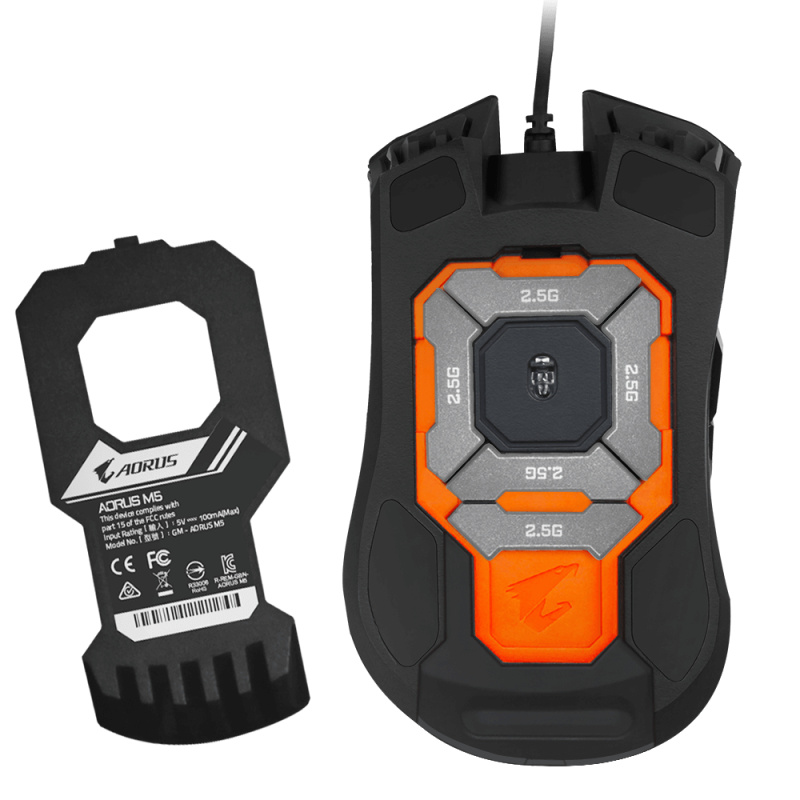 GIGABYTE AORUS M5 souris Jouer Droitier USB Type-A Optique 16000 DPI