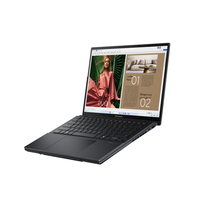 ASUS Zenbook Duo UX8406CA-ISCQL302X Intel Core Ultra 9 285H Hybride (2-en-1) 35,6 cm (14") Écran tactile WUXGA 32 Go LPDDR5x-SDRAM 1 To SSD Wi-Fi 7 (802.11be) Windows 11 Pro Gris
