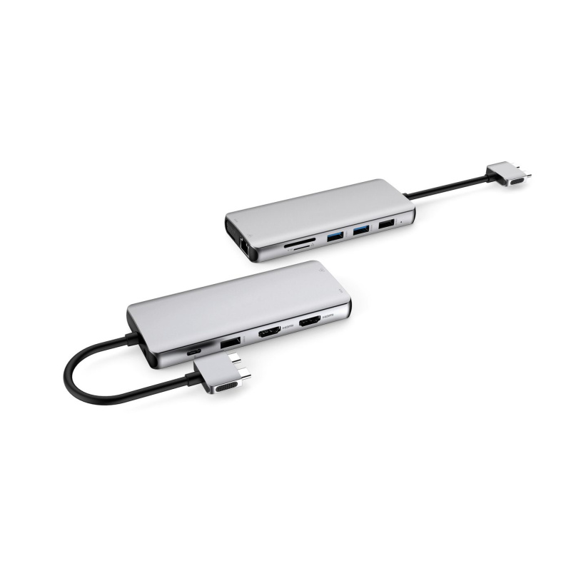 eSTUFF ES623010 hub & concentrateur USB 3.2 Gen 1 (3.1 Gen 1) Type-C 5000 Mbit/s Aluminium